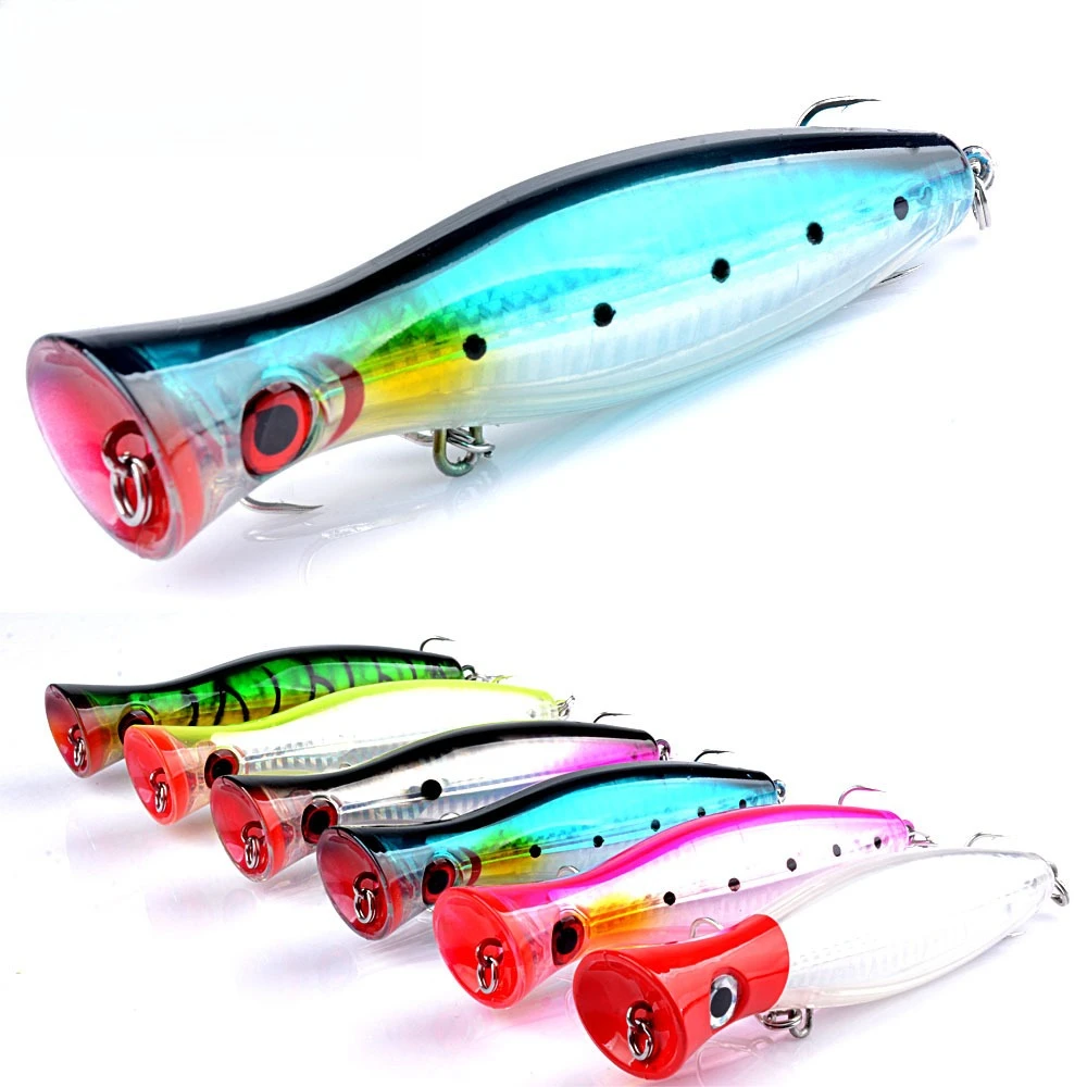 

1pcs Big Popper Wobbler Hard Isca Artificial Topwater Fishing Lure 12cm 40g Long Shot Crankbait Fishing Bait Pike Bass Leurre
