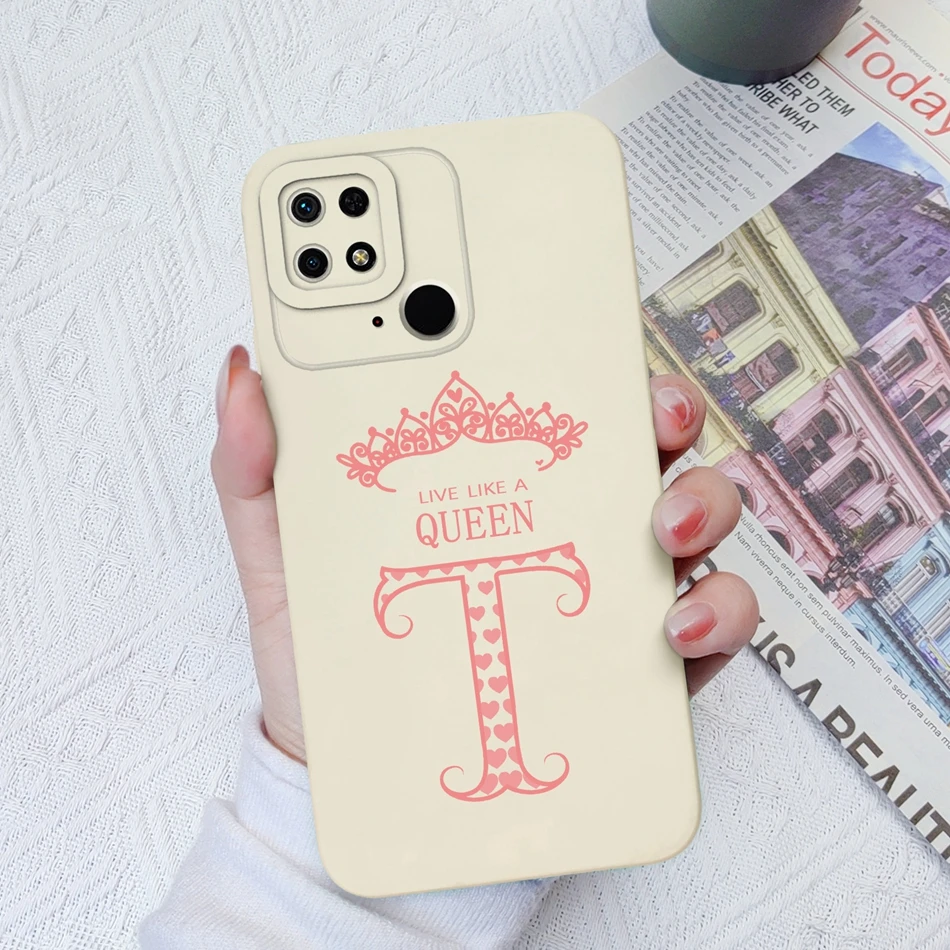 Special Case For Xiaomi Redmi 10C 10X 10A Sport Name 26Letter Shell Silicone Full Protection Back Cover For Redmi 10 C X A Sport