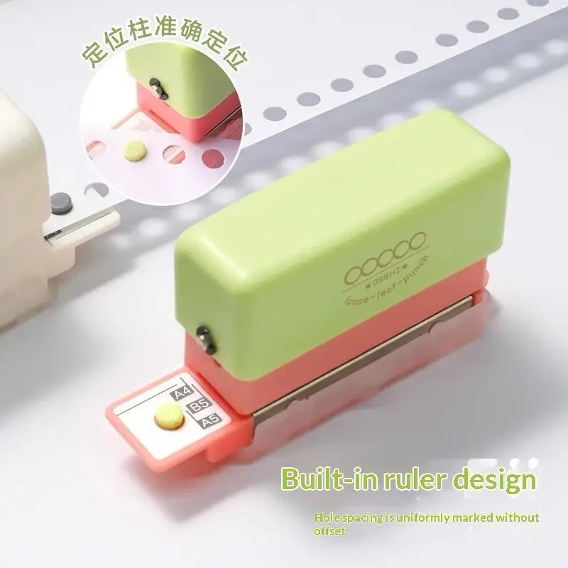 Standard 6 Holes Hole Puncher Fit A4 A5 B5 Loose Leaf Paper Planner Scrapbooking Binding Machine