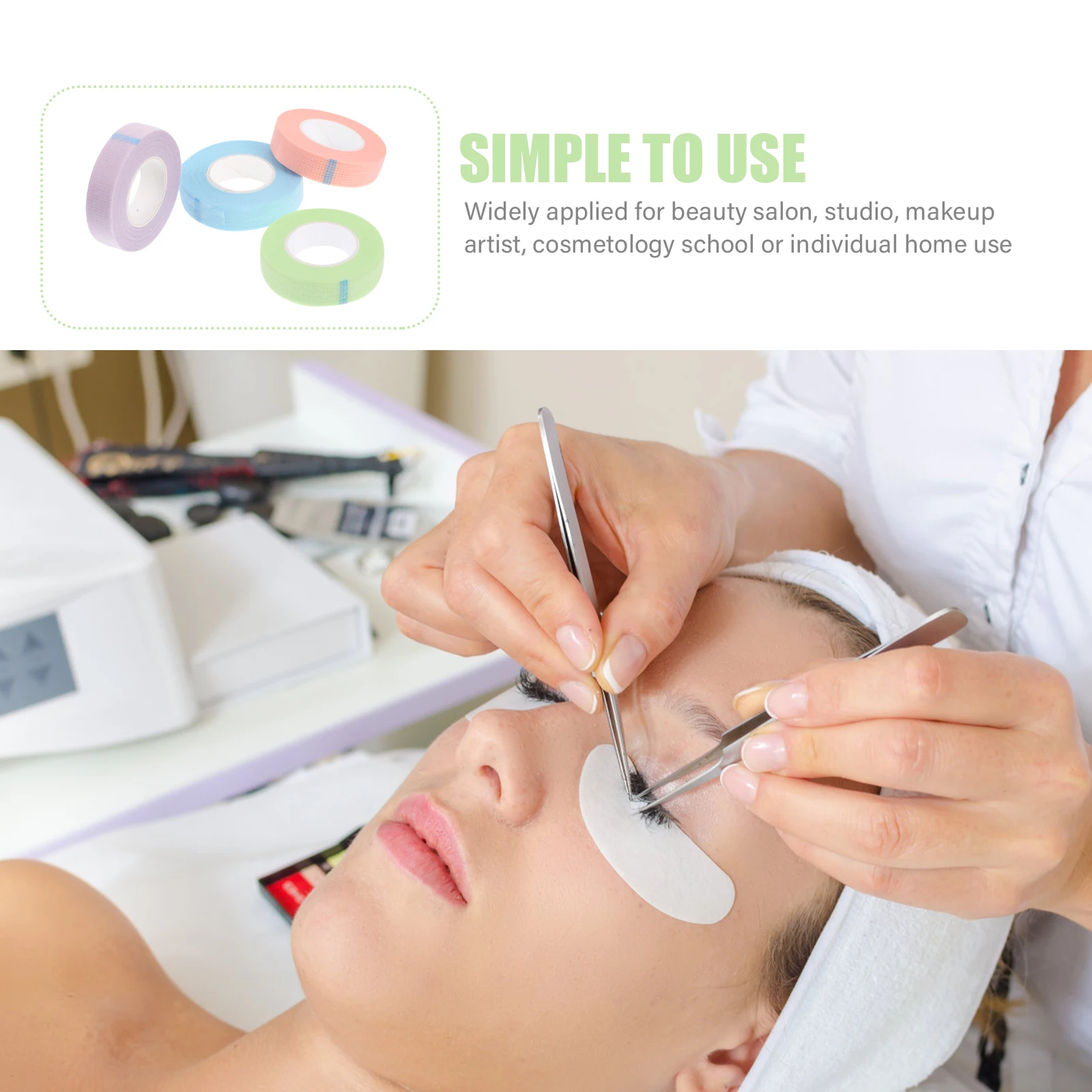 

4 Rolls Eyelid Tape for Eyelash Extensions Glue Fake Lashes Adhesive Lift Eyelashes Stripsfor Decals Isolation