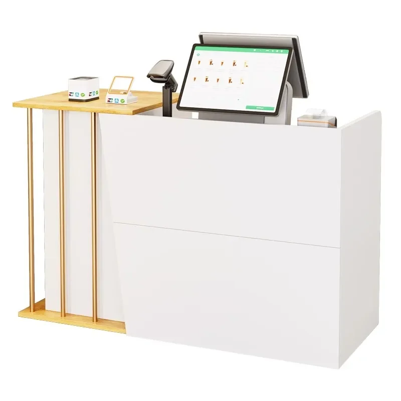 

Nordic White Reception Desks Modern Stylish Luxury Checkout Reception Desks Small Supermarket Mostrador Negocio Bar Furniture