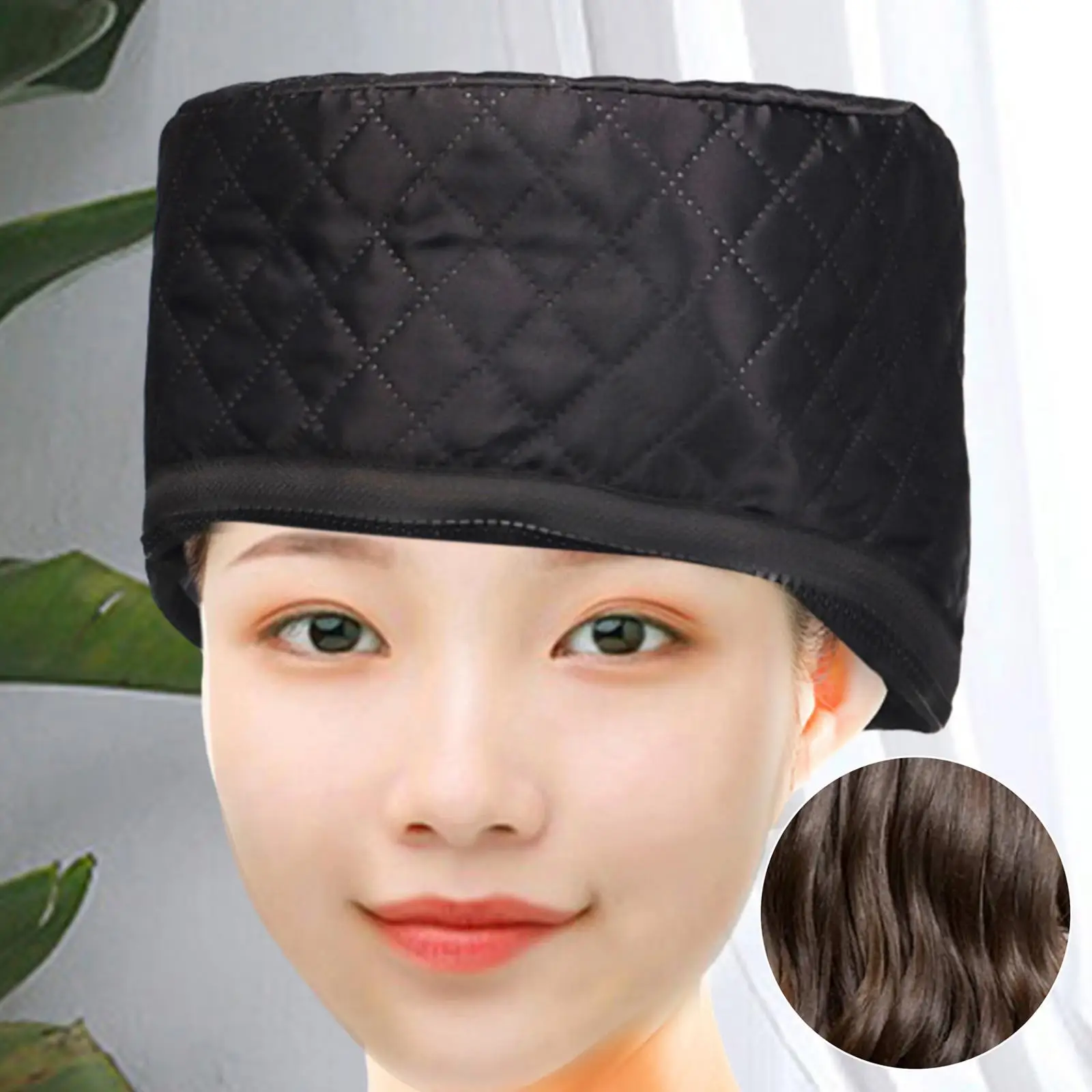 Heat Cap Waterproof Reusable Hair Steamer Cap Electric Heat Hair Cap for Barbershop Hair Dyeing Oil Baking Repair Hair Care