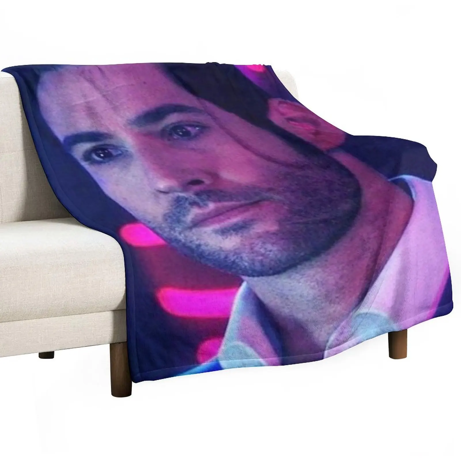 Lucifer Morningstar - Tom Ellis Throw Blanket Blankets For Sofas Custom Blanket Soft Plush Plaid