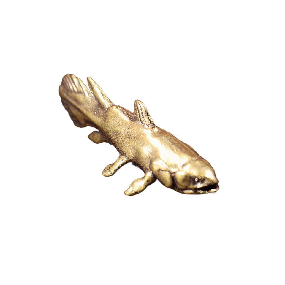 

​​Antique Brass Ancient Fish Mini Sculpture Decorative Accent - 6cm Vintage Collectible for Home Shelf Desk Decor​​