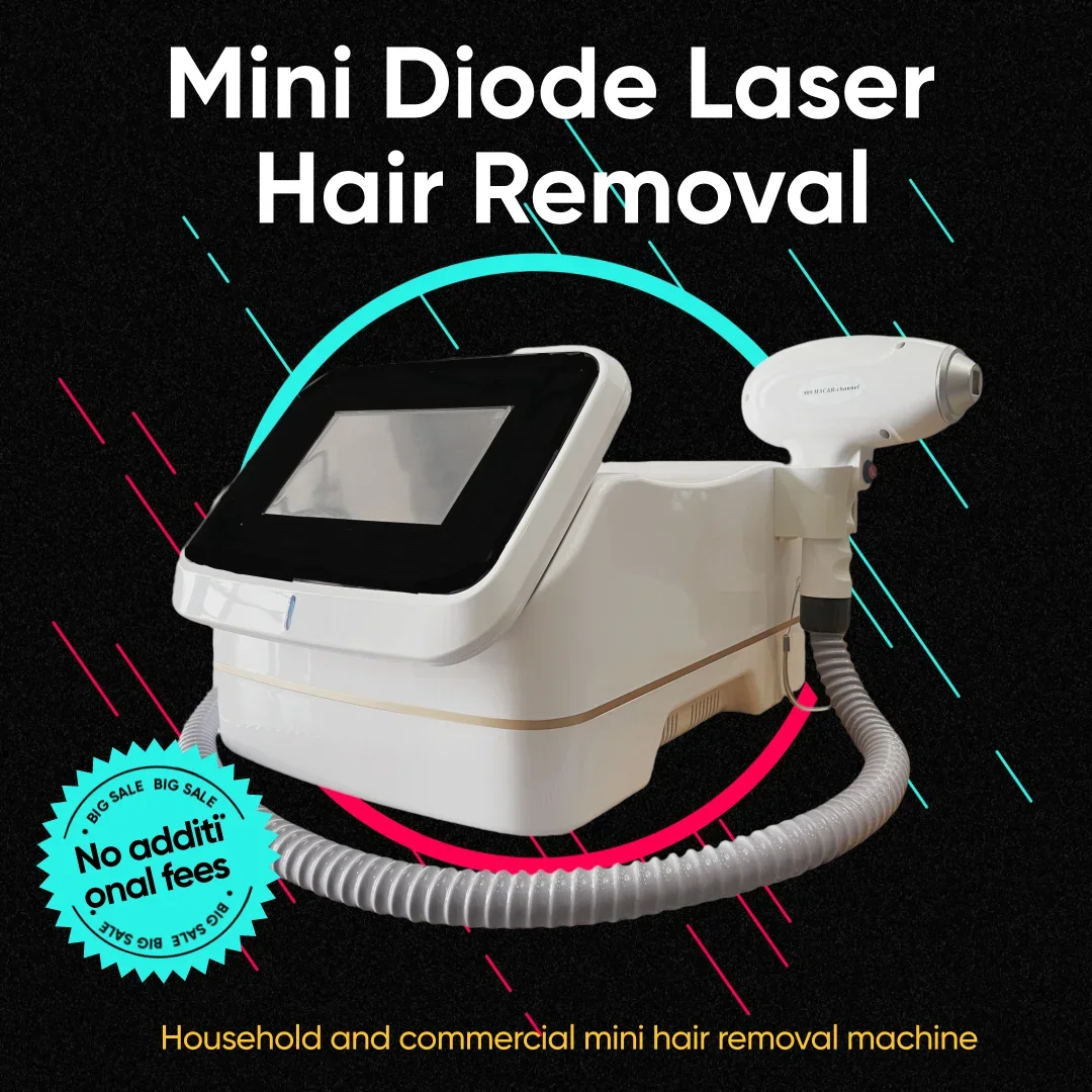 Mini 808 Nm Ice Platinum Epilierer 808nm Diodenlaser Haarentfernung 4000W Gerät Hautverjüngung 2026 Externer Wassertank
