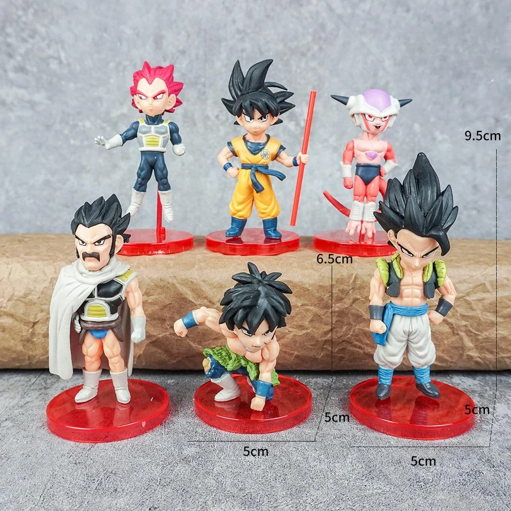 Figuras de acción de Dragon Ball Z, 6/8/16 piezas, Shenron, Son Goku, Vegeta, Trunks, Super Saiya, modelo de juguete de PVC