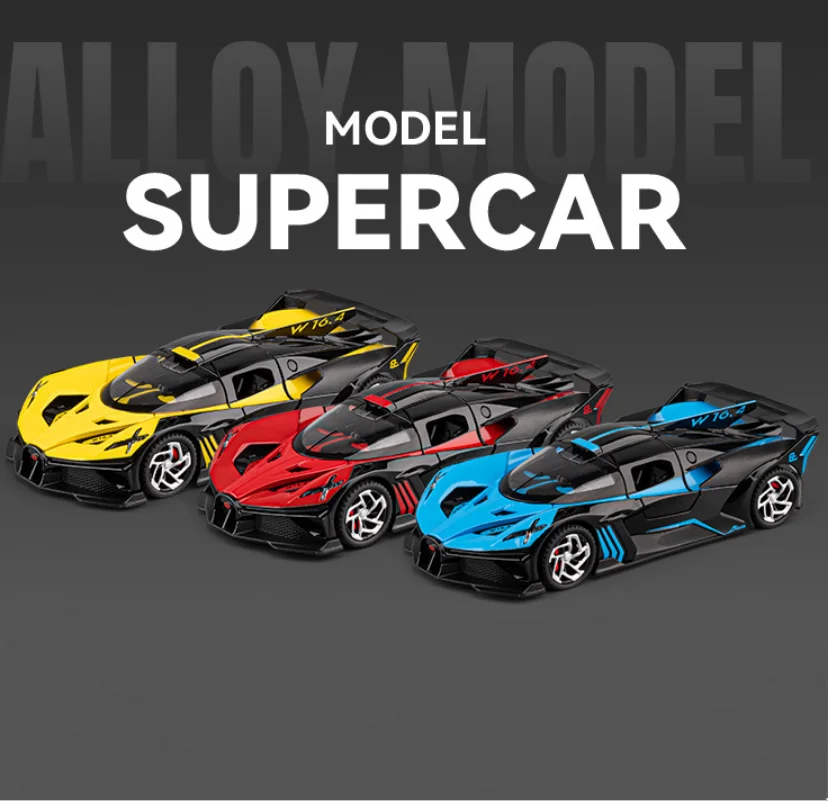 

1:32 Children's Toy Sports Car Model Simulation Alloy Rebound Car Model Toy car gift Box packed B486