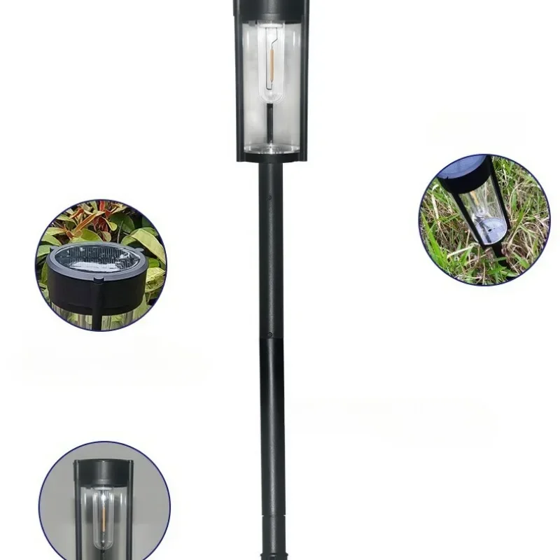 1pc luz solar do jardim ao ar livre pátio lâmpada ip65 à prova dip65 água rgb luz quente para jardim quintal gramado paisagem varanda decoração