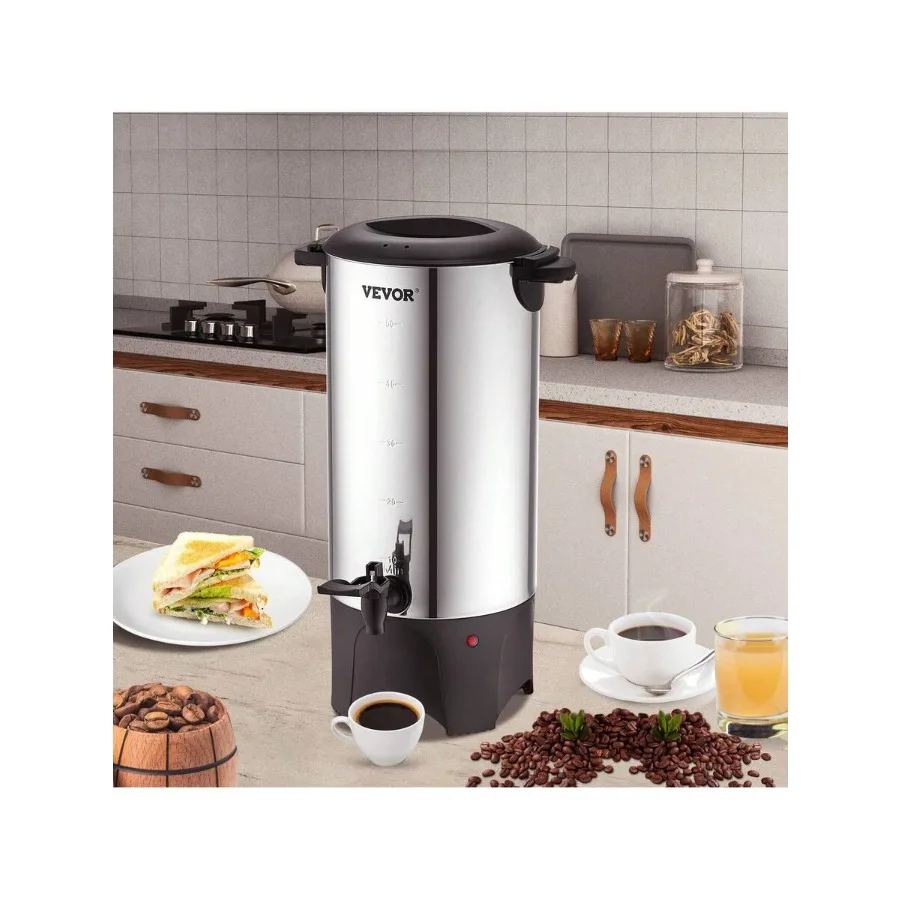 

Commercial Coffee Urn 50Cups/7.5qt Large Coffee Dispenser Stainless Steel 1000W Electric Coffee Maker Urn For Quick Brewing Hot