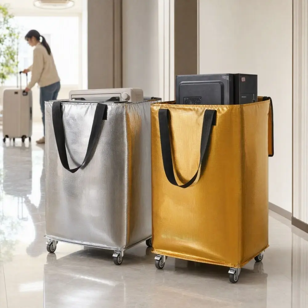Large Capacity Wheeled Moving Storage Bag Folding Dust-proof Moving Package Bag Heavy Duty Waterproof Luggage Packing Bag