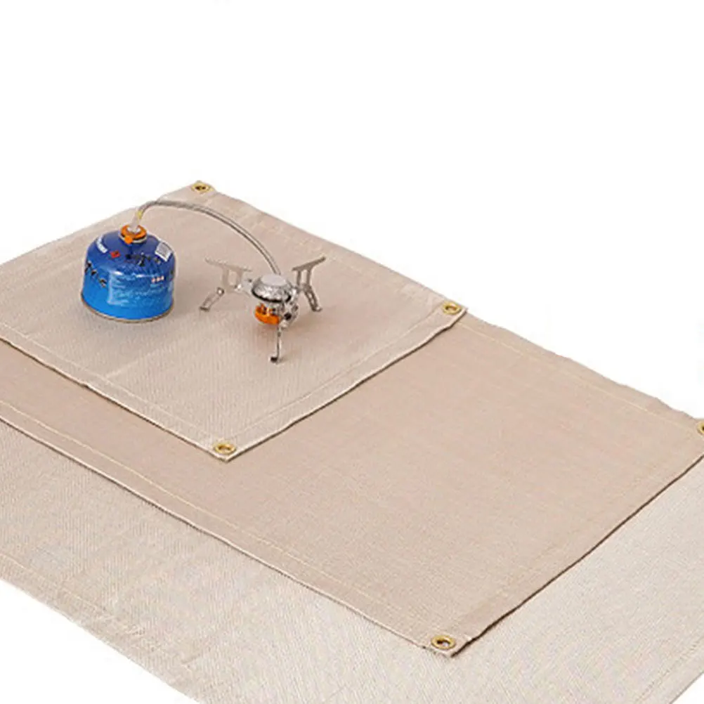 Fireproof Blanket Outdoor Camping Fire Retardant Pad Durable High Temperature Resistant for Deck Courtyard Lawn Protection