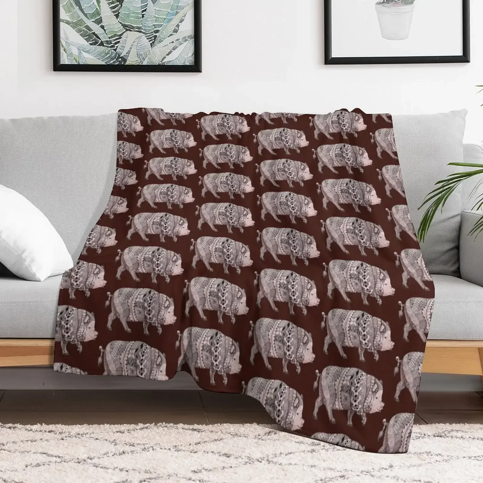 

Pig Throw Blanket Camping Luxury Brand Luxury Blankets
