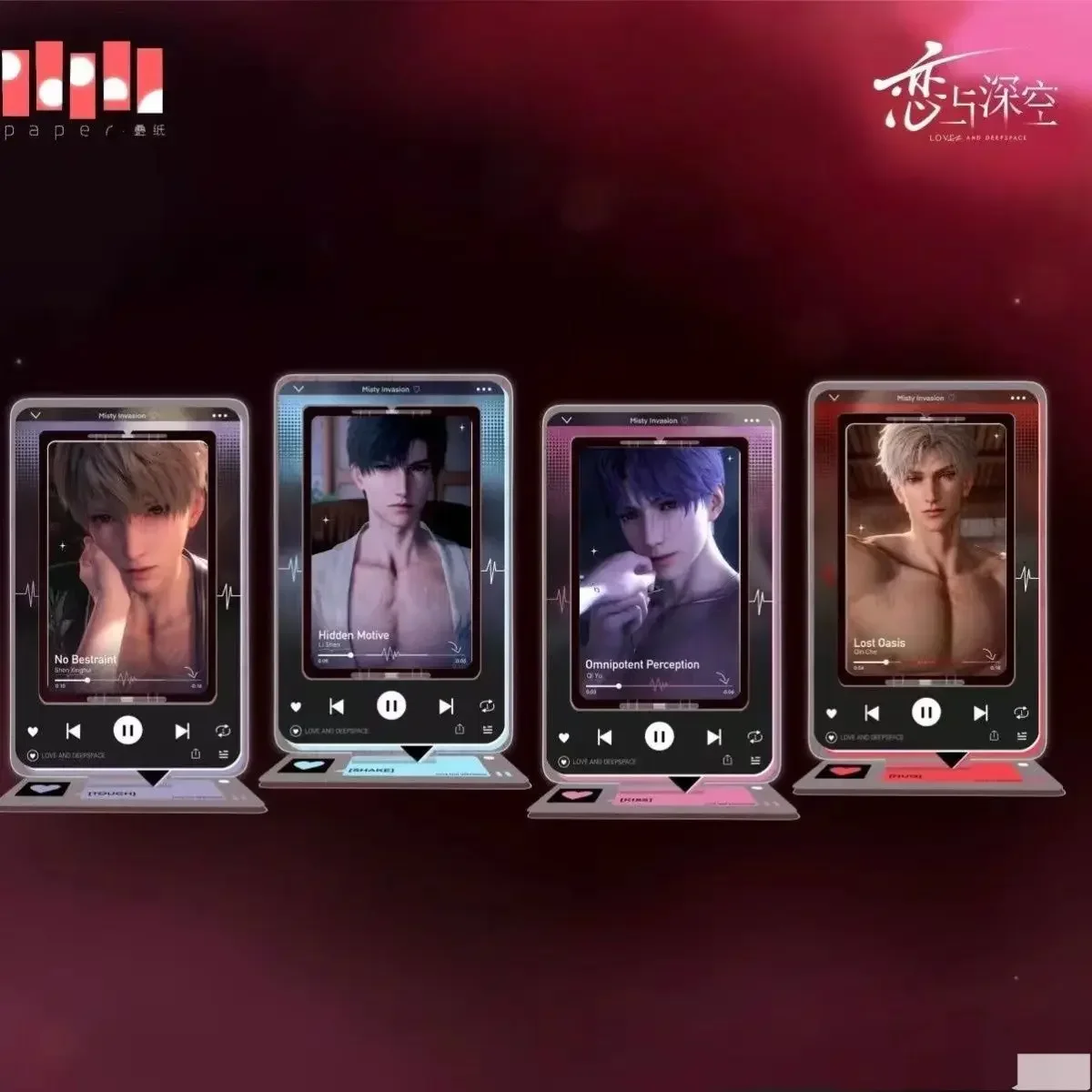 

Love and Deepspace Zayne Sylus Acrylic Standing Board Desktop Decoration Xavler Refayel Valentine's Day Rotating Standing Board