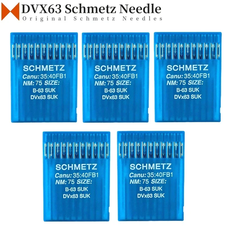 

50 шт. DVX63 швейные иглы Schmetz для швейной машины промышленной крышки 1280KSP DV * 63 35:40 UY121GAS RMX63 SY7270