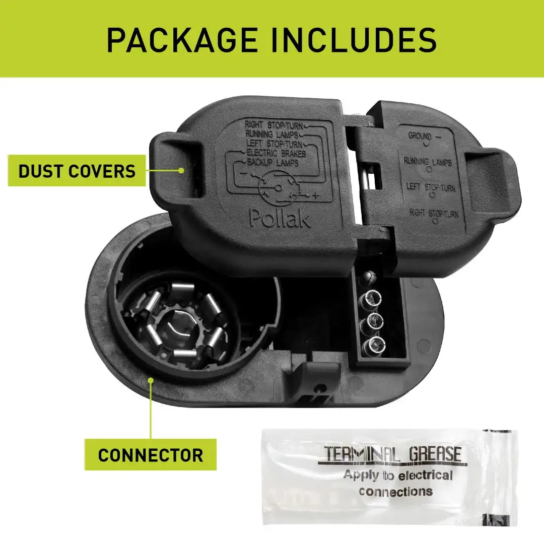 Anhänger-Verkabelungsanschlüsse, 7 Klingen und 4 Flach, jeweils 1, robuste Abschleppstopfen für Wohnmobile und Bootabanhänger, Installationsset