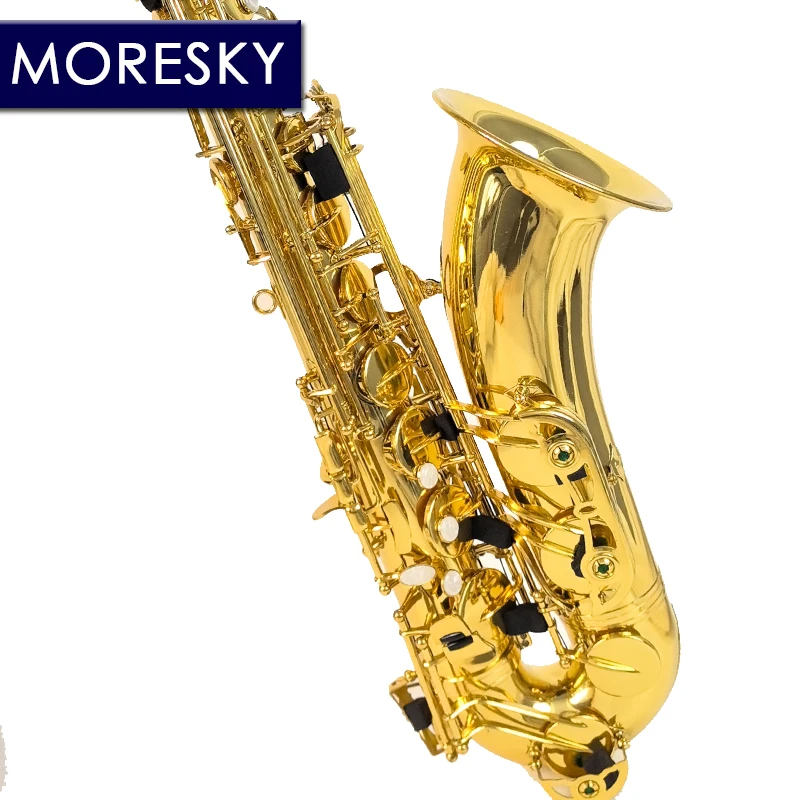 MORESKY Sib Saxofón Tenor Teclas Doradas Con Estuche Instrumento Musical SAX MTS-101