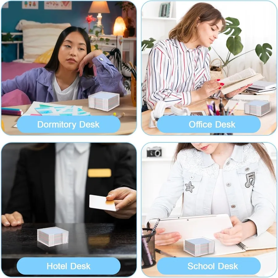 Acrylic Sticky Note Holder 3x3 Crystal Clear Notepad Holder with AntiSlip Base Post It Note Holder Sticky Note Dispenser for Of