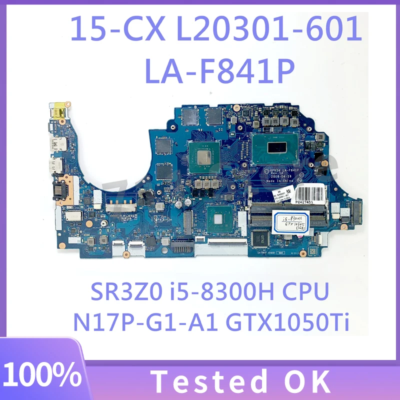 

L20301-001 L20301-501 W/ i5-8300H CPU для ноутбука HP 15-CX материнская плата DPK54 L20301-601 LA-F841P GTX1050TI 100% протестирована