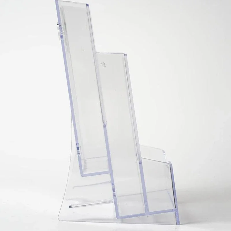 3 Grids Clear Business Card Holder Brochure Stand Pamphlet Card Desk Display Stand Holder Wall Mount Counter Top Use