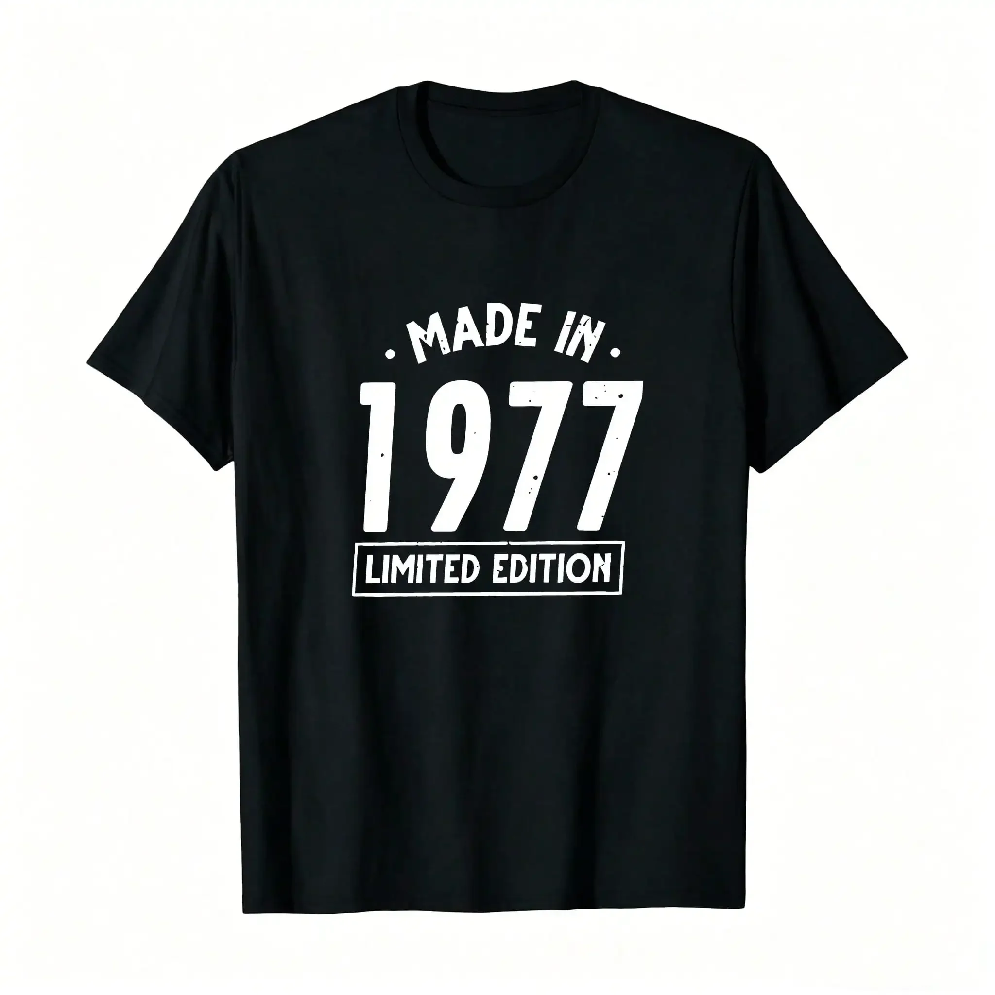 Men's Made In 1977 Limited Edition   Outdoor S, Pullovers, And Sweatshirts,Graphic  Sudaderas Para Hombre  Long Sleeve _,Breathable And Comfortable Short-Sleeved Round-Neck Top, Suitable For All Seasons, Everyday Wear For Women