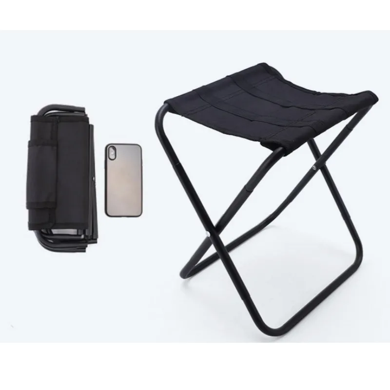 Light Portable High Durable Outdoor Folding chair With Bag Outdoor Folding Fold Aluminum Chair Stool Seat Fishing Picnic Camping