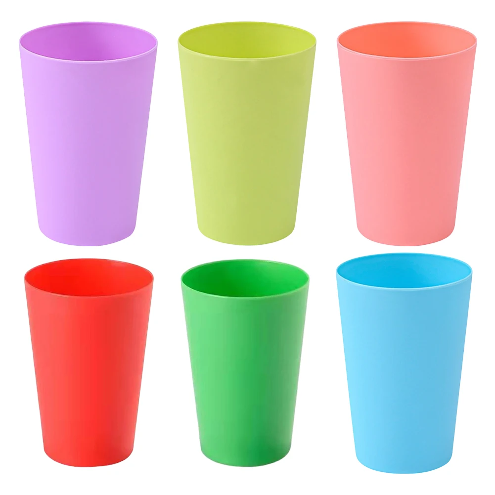 260ml Solid Color Reusable Cups Portable Stackable Cup Kid-Friendly Rinsing Cup ABS Colourful Cups For Outdoor Camping Picnic