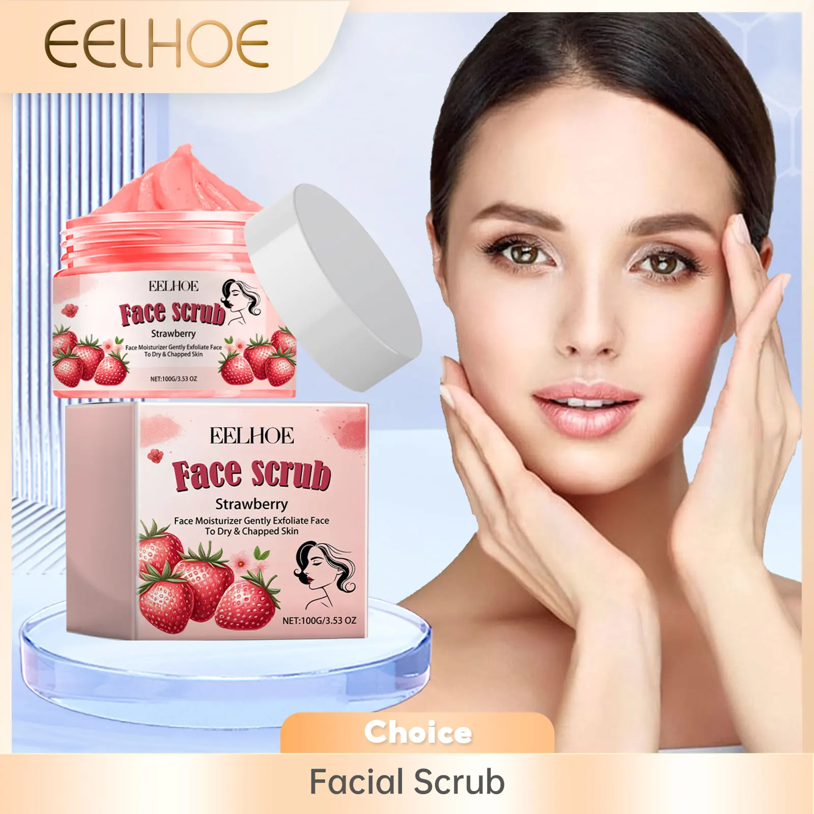 EELHOE Facial Scrub Soften Cutin Removal Dead Skin Repair Face Moisturizer Skin Smooth Shrink Pores Tightening Skin Care Scrub