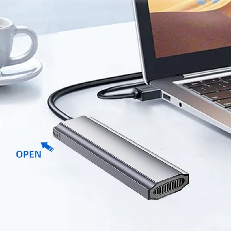 سريع USB 3.2 NVMe SSD الضميمة صندوق الألومنيوم سبائك الإسكان الضميمة سرعة 10 جيجابت في الثانية ، تركيب بدون أدوات