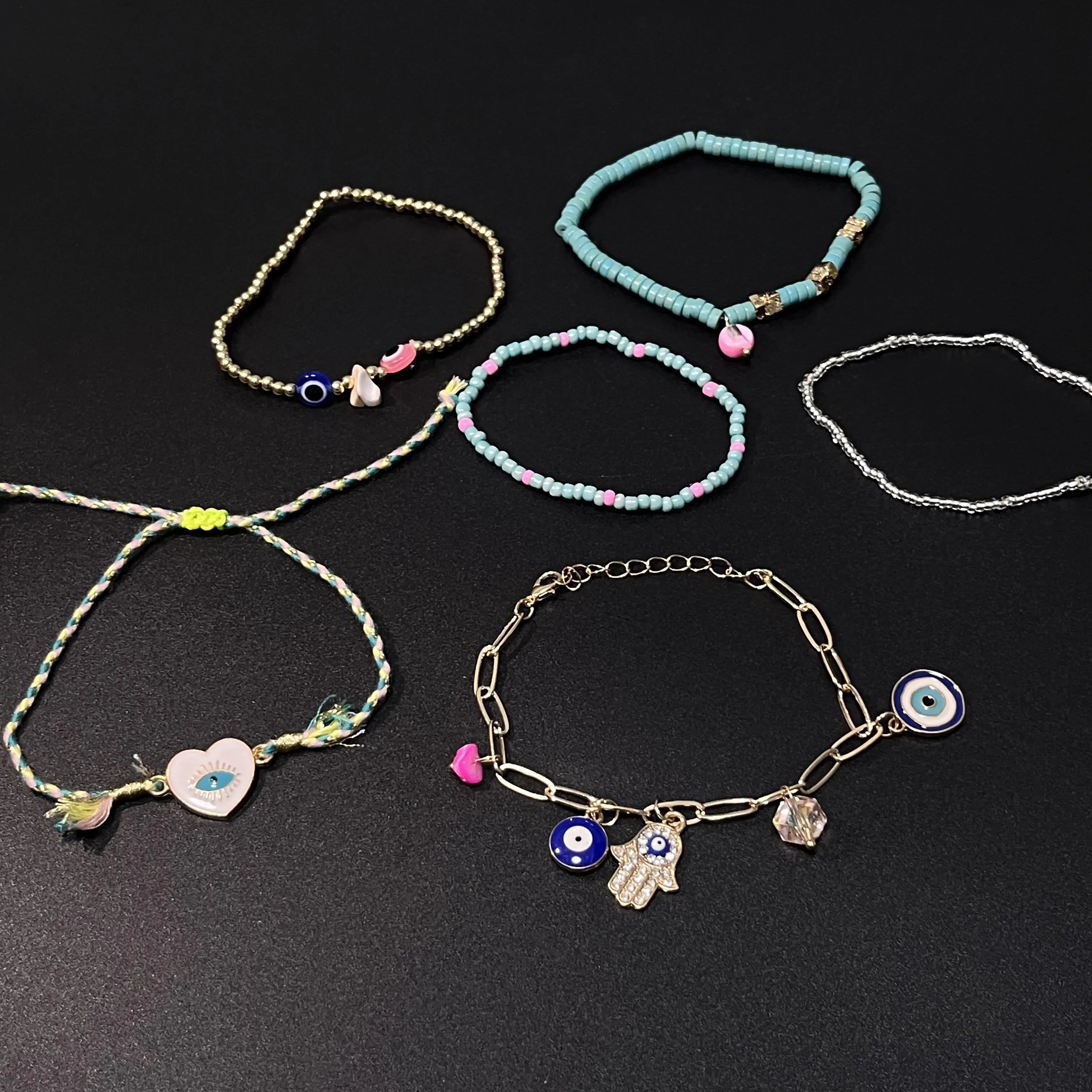 Bracciale versatile per tessitura di perline del mondo delle fiabe da 6 pezzi. Bracciale versatile per accessori per braccialetti da ragazza