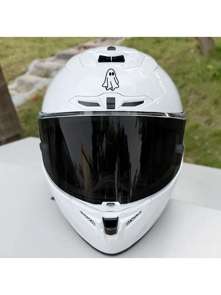 Niedliches Geister-Aufkleber-Set, wasserfeste Vinyl-Aufkleber für Motorrad, Auto, Laptop, DIY-Dekoration, Rot & Schwarz