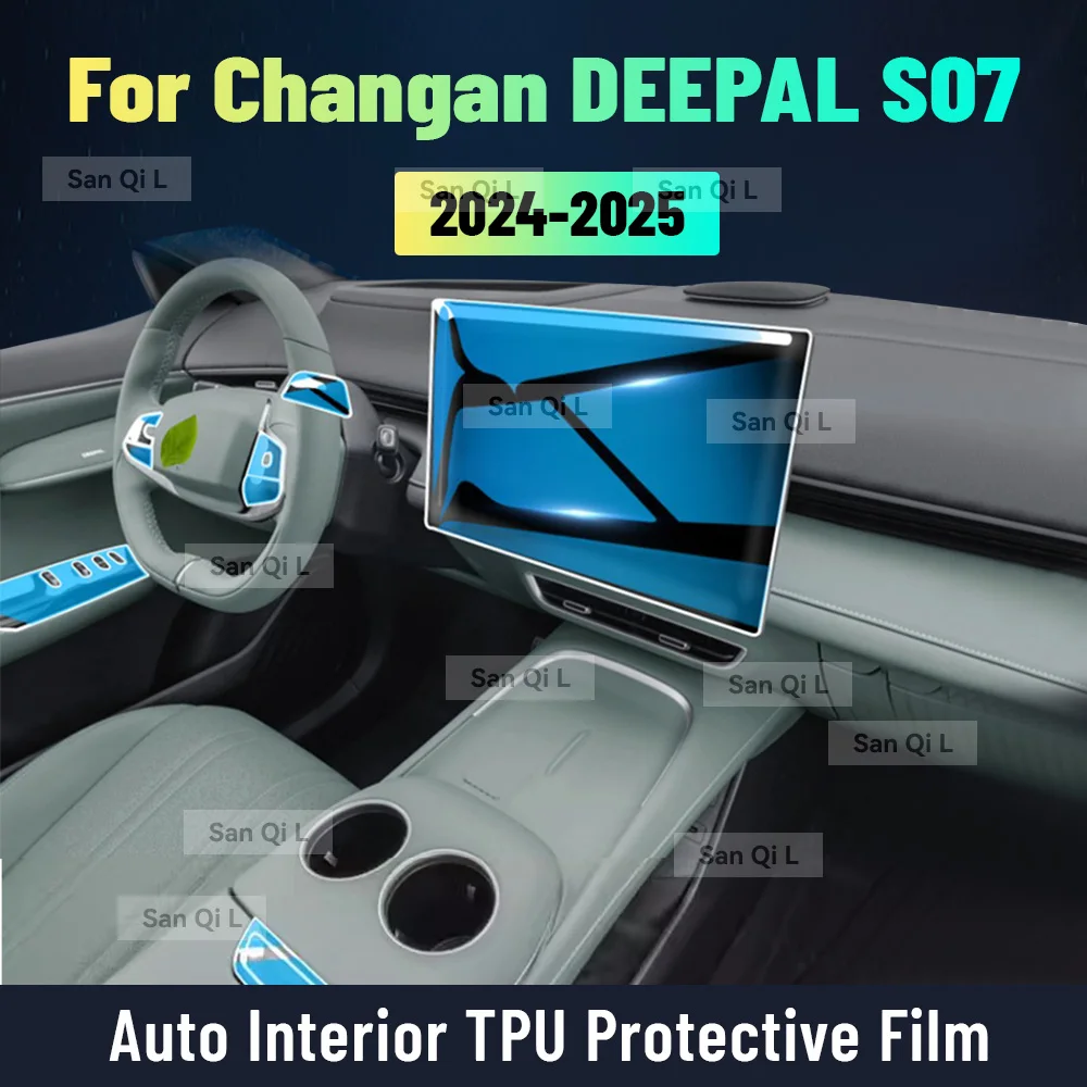 

Protective Interior Film Anti-scratch for CHANGAN DEEPAL S07 2024 2025 Equator Sport Car TPU Center Console Screen Accessories