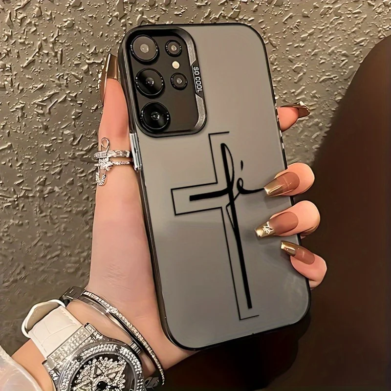 เคสโทรศัพท์ Cross creative เหมาะสำหรับ Samsung S25 24 23 22 21 20 Plus/Ultra/FE ป้องกันการตกกระแทกและกันแรงสั่นสะเทือน