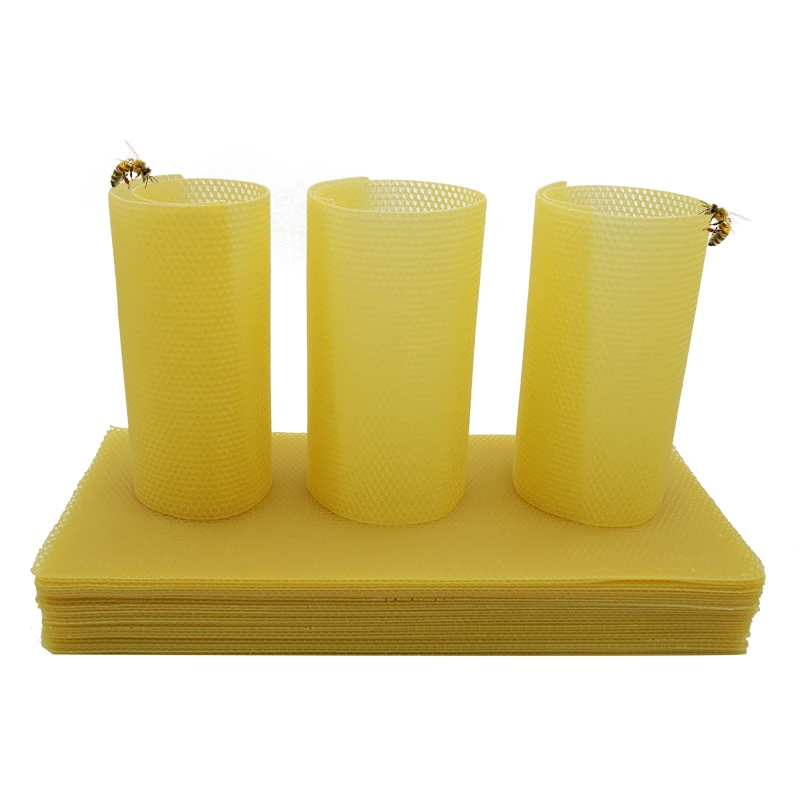 30pcs Honeycomb Wax Frames Beehive Base Sheets Beekeeping Foundation Honey Hive Equipment Bee Supplies