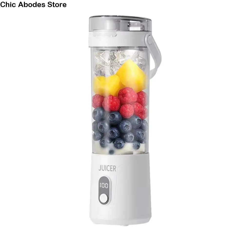 

600ML Capacity Portable Blender Fresh Fruit Blender Household Fruit Cup Electric Juicer USB Rechargeable Smoothie Blender