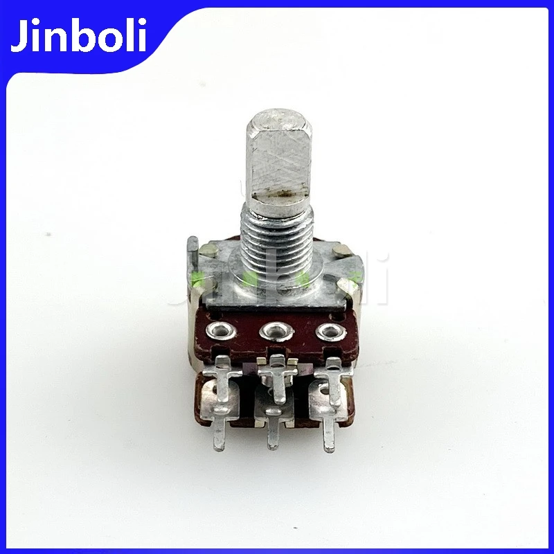 2PCS RK16 Type Double Potentiometer A10K Power Amplifier Audio Speaker Volume Adjustment Carbon Film Shaft Length 15mm