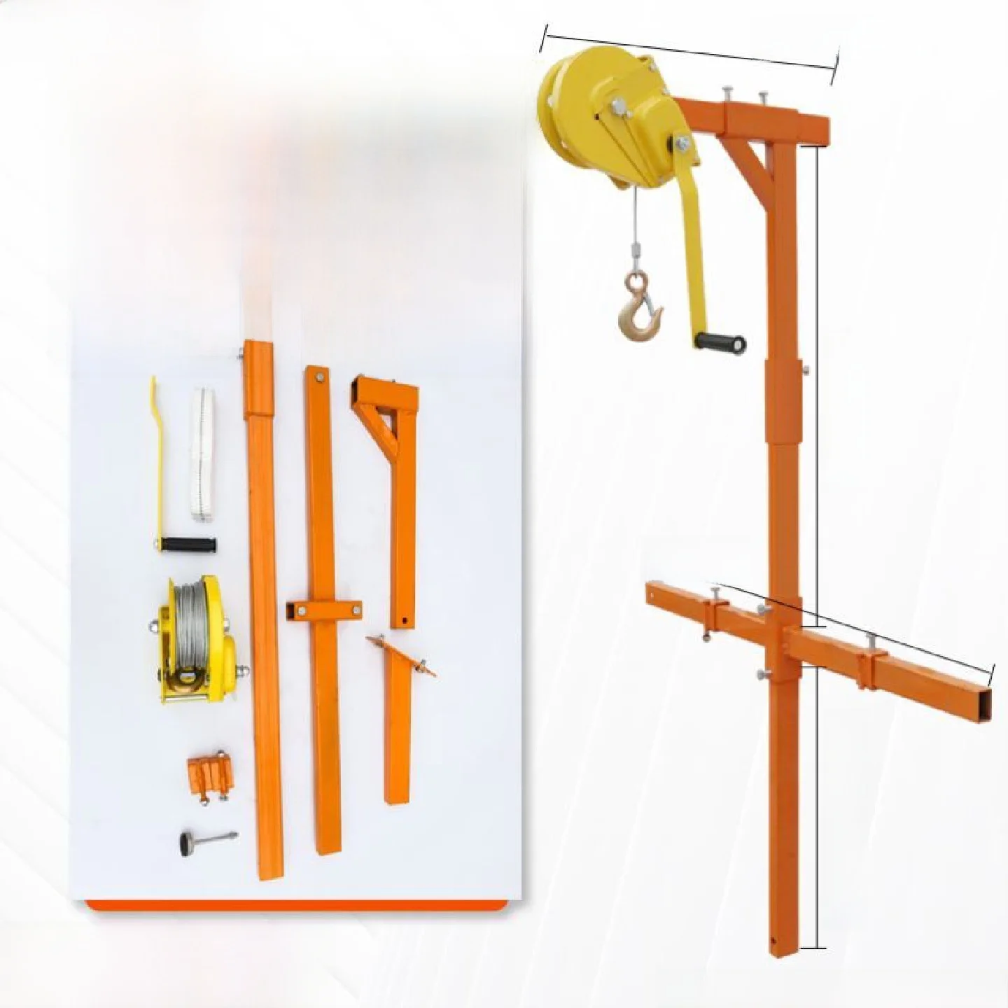 

Ручной подъемник для ремонта и обслуживания, установки кондиционеров, внешних лифтов и подъемных механизмов