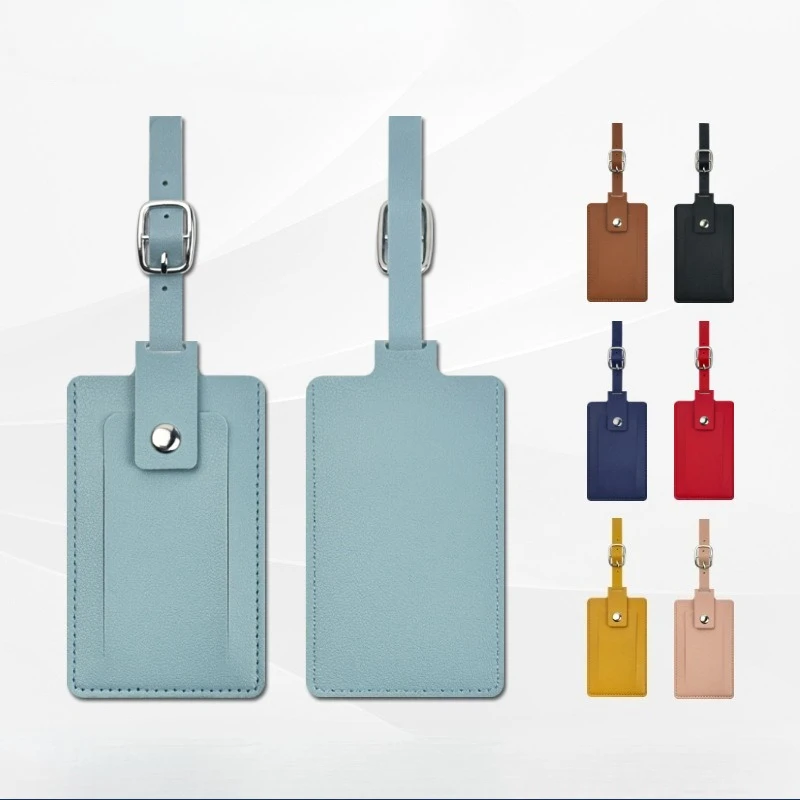 

Travel Luggage Tag for Women Men Suitcase Identifier Label Baggage PU Leather Boarding Bag Tag Name ID Address Holder Accessorie