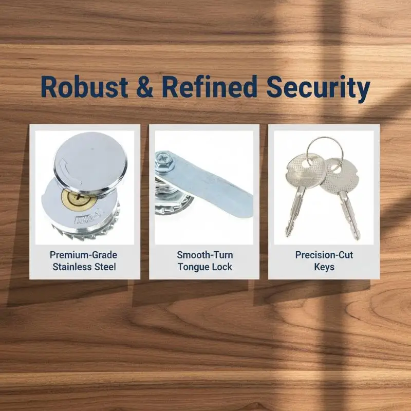 18.5mm/22mm Cylinder Cam Lock With 2 Keys Cabinet Mailbox Cupboard Drawer Door Lock Furniture Hardware Accessories