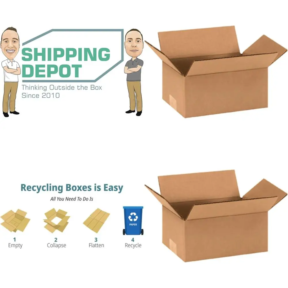 

100-Pack 9x6x4 Inch Corrugated Cardboard Boxes for Shipping, Packing, and Moving