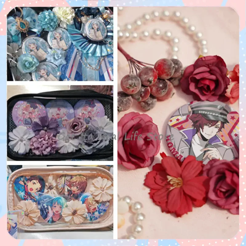 Flowers for Ita Bag Decoration 4 Colors Elegant Cloth Flowers Rose Chrysanthemum Hydrangea DIY Itabag Accessories H303