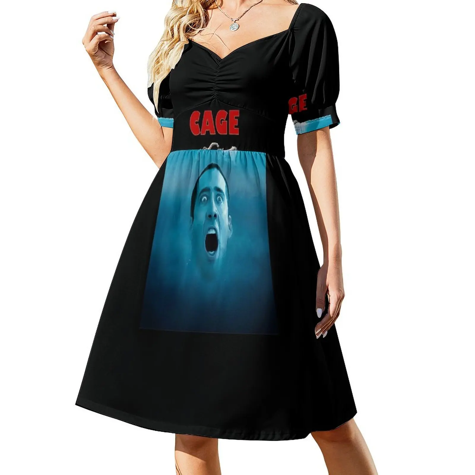 Nicolas Cage Short-Sleeved Dress dress summer 2025 women bandage dress