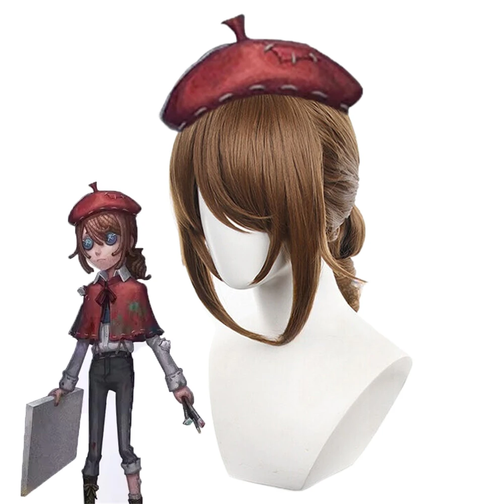 

Identity V Косплей Художник Эдгар Валден Парик 35 см Длинные Коричневые Термостойкие Синтетические Парики Аниме
