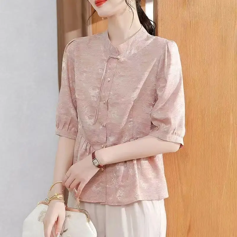 

Mother's Day New Elegant Chiffon Blouse Set for Moms