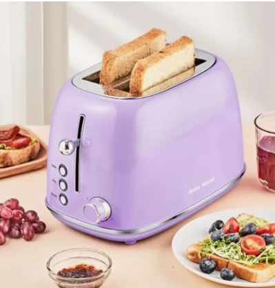 Store2 Slice Toaster Retro Stainless Steel With Bagel Cancel And Defrost Functions 6 Bread Shade Settings Extra Wide Sl