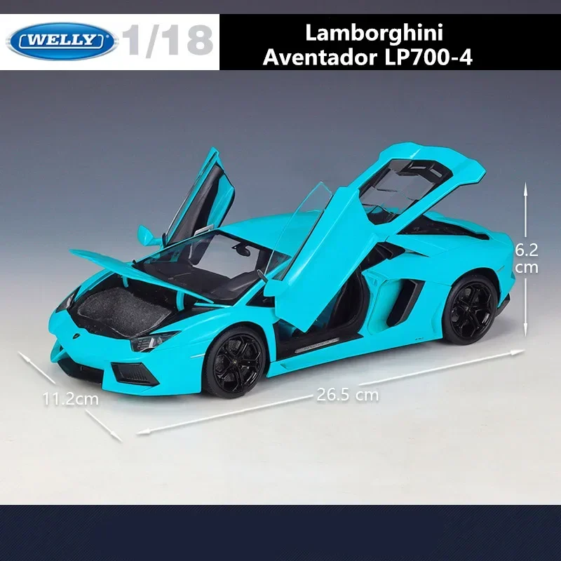 Welly 1:18 ランボルギーニ アヴェンタドール LP700-4 合金スポーツカーモデルダイキャストメタルおもちゃの車モデルシミュレーションコレクションギフト