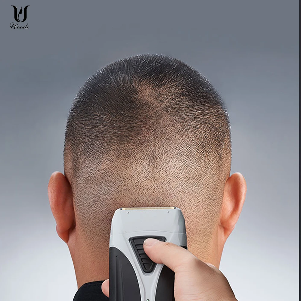 ماكينة تشذيب الشعر الترددية ماكينة حلاقة كهربائية لقص اللحية للرجال بشفرة مزدوجة