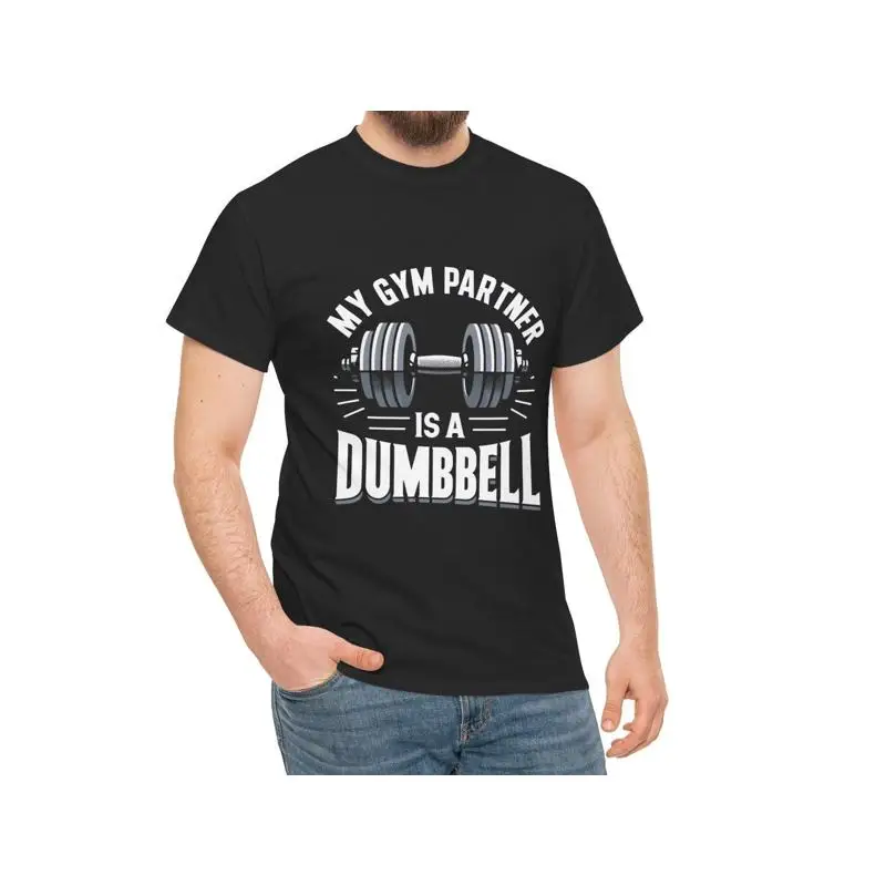 My Gym Partner es una camiseta con mancuernas Camiseta de entrenamiento divertida Fitness