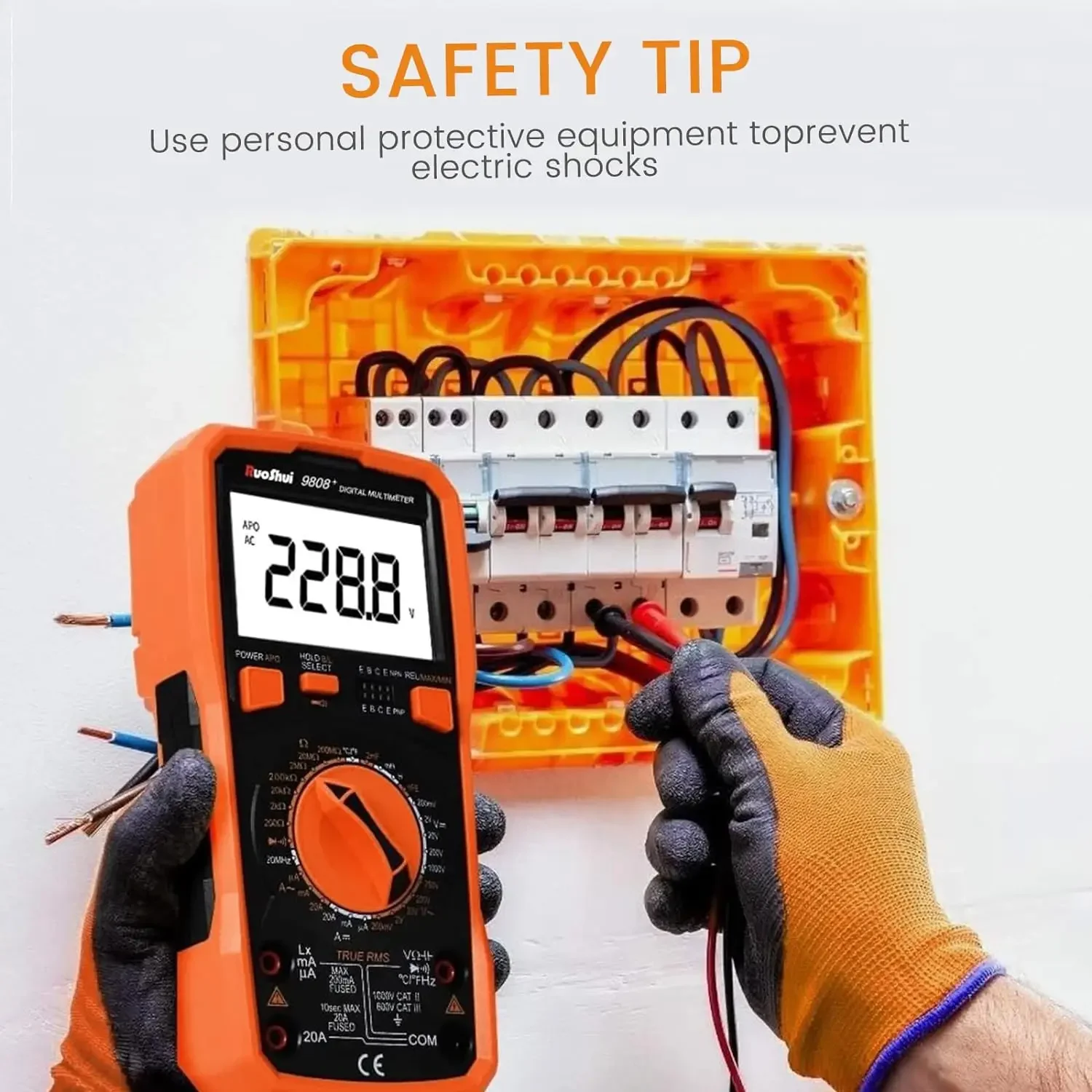 Digital Capacitor Meter Multimeter 2000uF Capacitance Inductance Resistance Frequency Temperature Tester New Voltage Multimeter