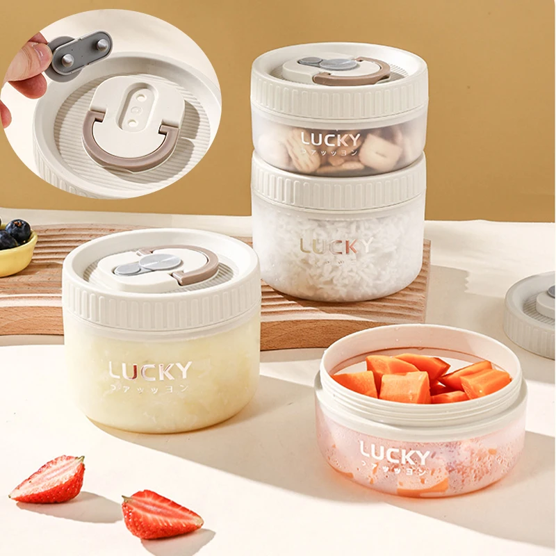 

400/600ML Leak-Proof Oat Nut Yogurt Salad Cup Refrigerator Fruit Food Storage Transparent Box Food Sealed Kitchen Storage Box