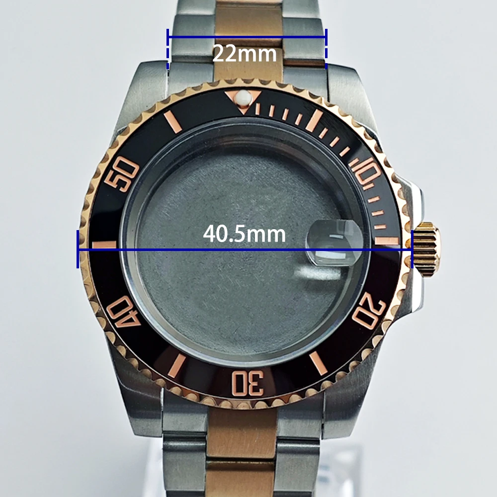 NH35 case Steel Watch Box Fits NH35 NH36 Movement Accessories NH35 Dial/NH 35 Hands 22mm Band Watch Accessories Sapphire Glass